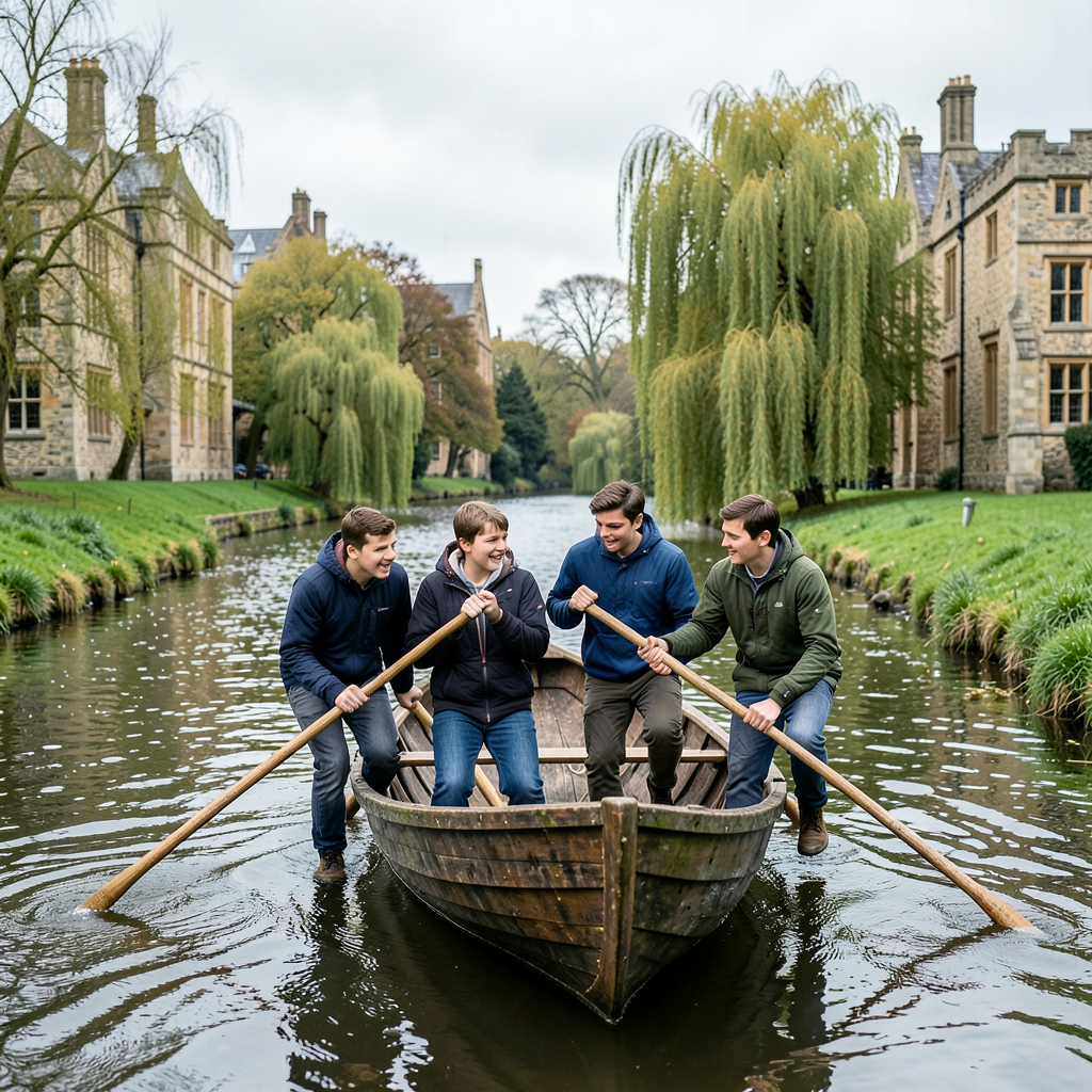 Four Cambridge students punt 200 miles to raise £5,000 for Alzheimer's Society